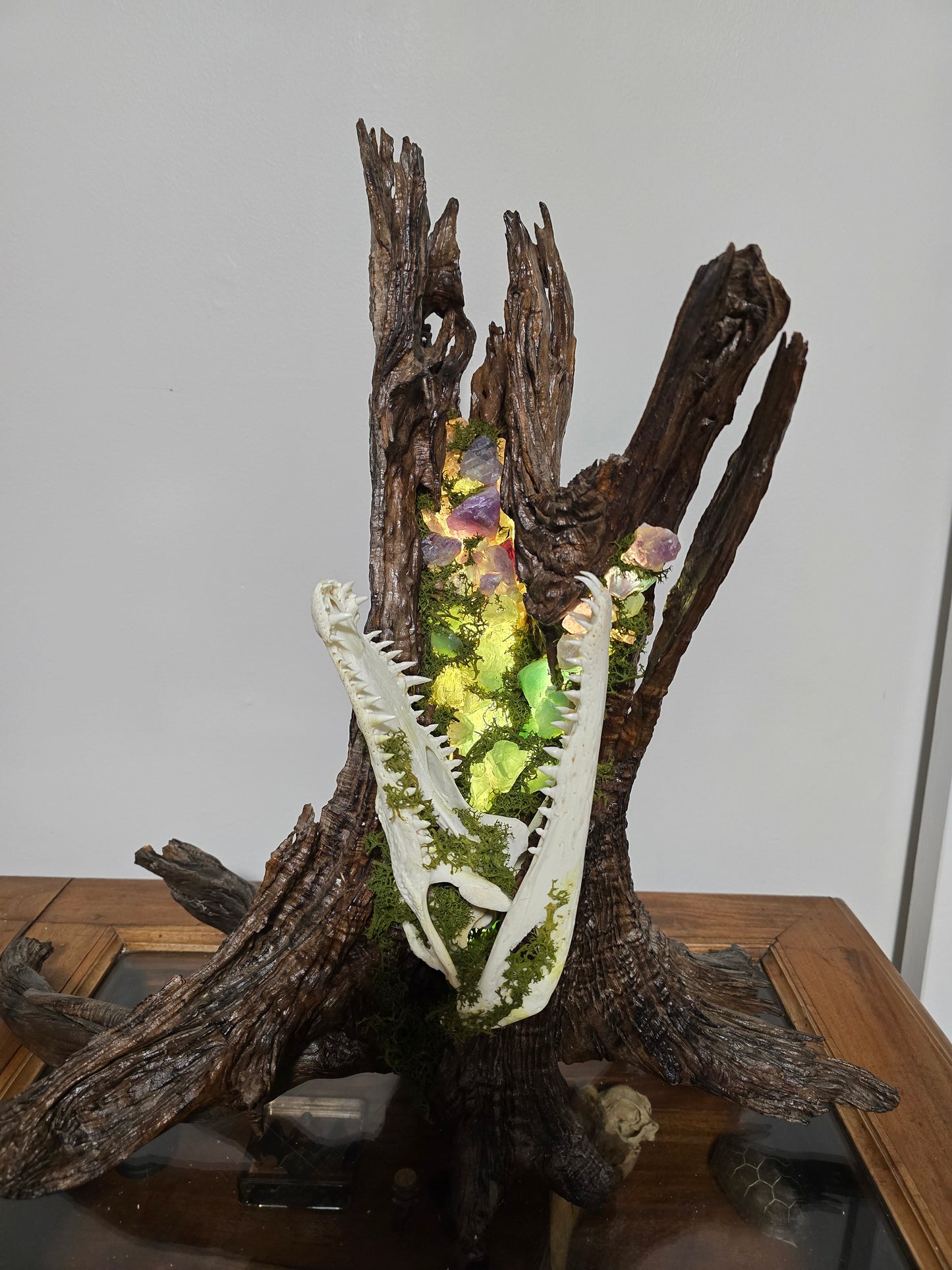 Sobek's Tree of the Afterlife - Croc skull lamp