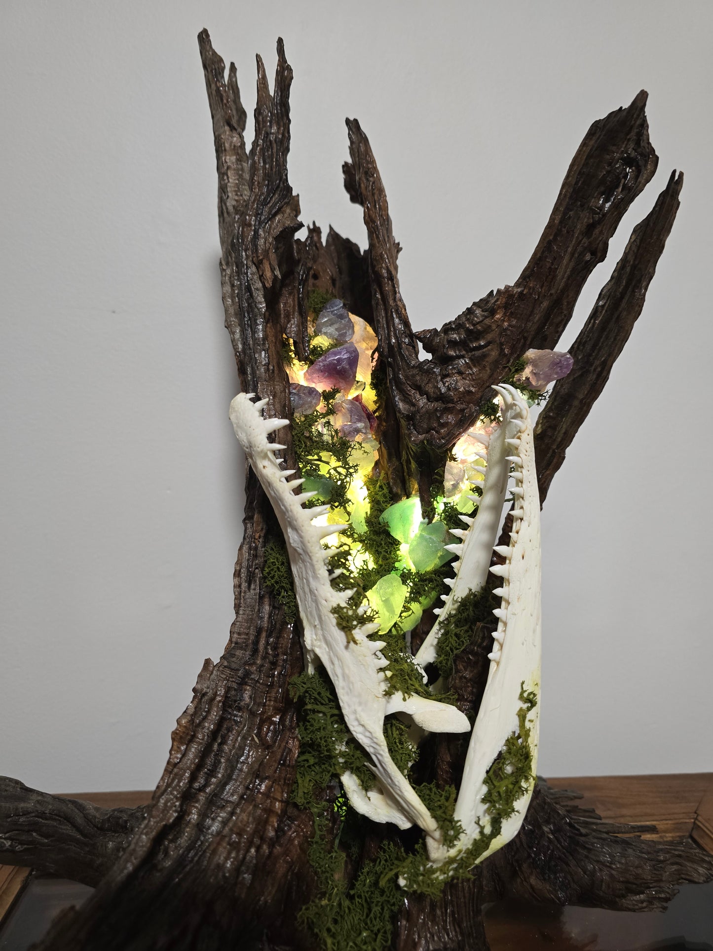 Sobek's Tree of the Afterlife - Croc skull lamp