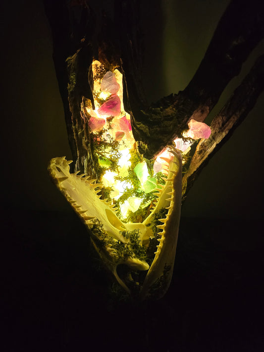 Sobek's Tree of the Afterlife - Croc skull lamp